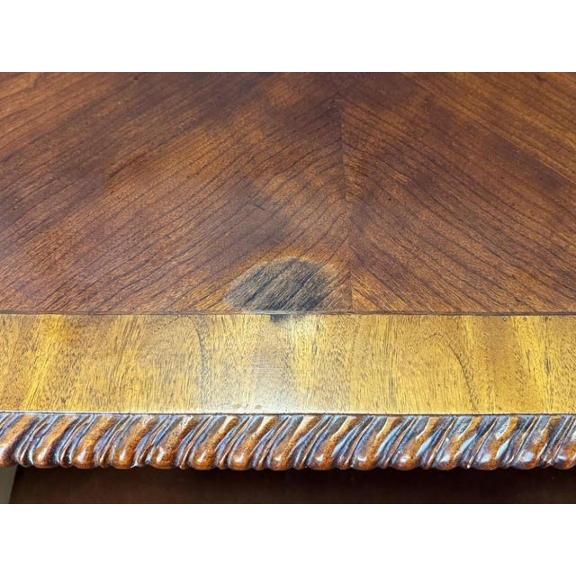 Pair of Cognac Finish Banded Cherry Nightstands For Sale - Image 10 of 18