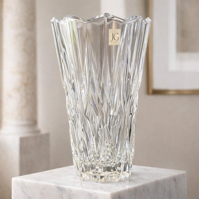 A striking example of French crystal design, this JG Durand “Cathedral” vase delivers sculptural presence and exceptional...