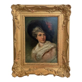Beatrice Adams (British, 1876-1958) Antique Oil Painting, Portrait of a Lady For Sale
