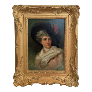 Beatrice Adams (British, 1876-1958) Antique Oil Painting, Portrait of a Lady