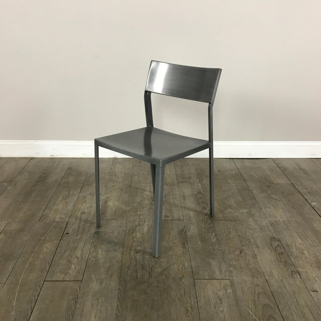 CB2 Brushed Steel Dining Chairs Set of 6 Chairish