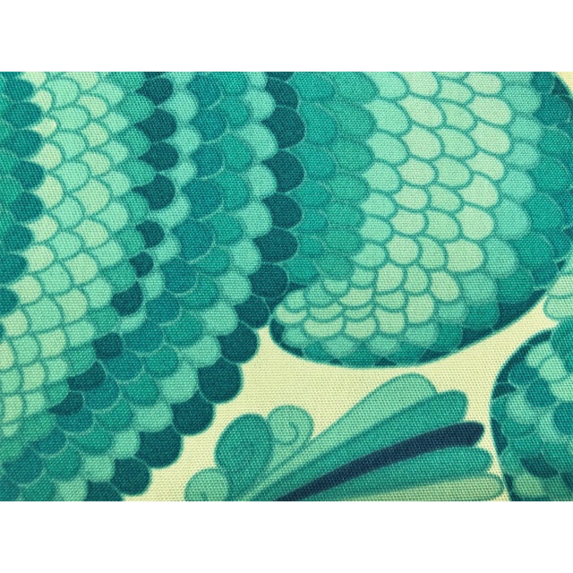 2020s Schumacher Pisces Print Pool Nautical Aqua Navy Turquoise Blue Cream Art Deco Abstract Outdoor Upholstery Fabric For Sale - Image 5 of 5
