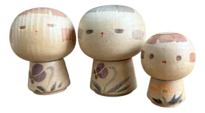 Vintage Kokeshi Dolls by Sanpei Yamanaka, Japan, 1960s, Set of 3