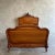 French Antique Walnut Louis XV Style Full Size Bed With Metal Rails For Sale - Image 3 of 10