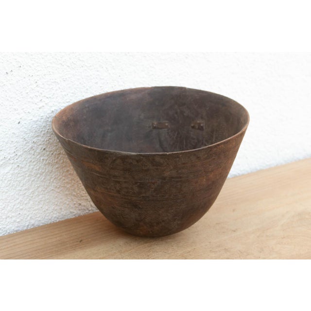 Tribal Antique Nomadic Bell Shape Bowl For Sale - Image 3 of 7