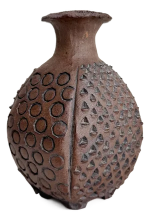 1970's Brutalist Stoneware Vase