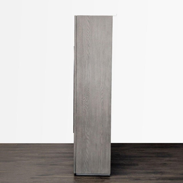 Restoration Hardware Restoration Hardware Machinto Glass Double Door Cabinet For Sale - Image 4 of 9
