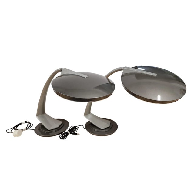 Boomerang 2000 Table Lamps from Fase, Set of 2, in Very Good conditions. Designed 1960 to 1969 This piece has an...