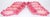 Pretty in pink! Four pairs of C.1930 tole curtain tie backs in the shape of flowers and fronds with brass tacks and built-...