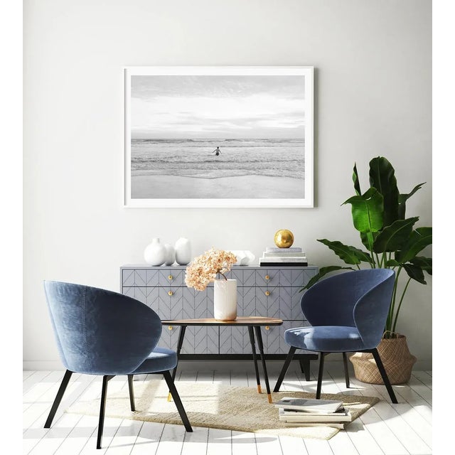 Not Yet Made - Made To Order Swimming Art Print, Black and White Beach Photography Print, Figurative Art, 'Monochrome Swimmer' Modern Coastal Wall Art, 45 X 30" For Sale - Image 5 of 8