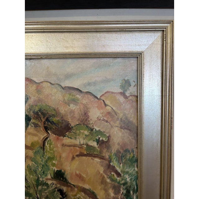 Post Impressionist Post-Impressionist Swedish Hillside Landscape Oil Painting For Sale - Image 3 of 5