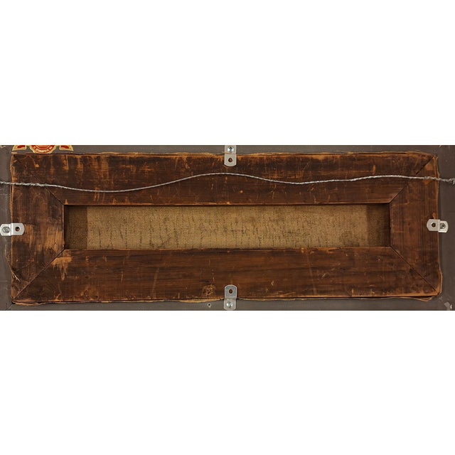 Textile Mid 19th Century Charles Peck 1827-1900 Oil Painting Depicting Wagon Train For Sale - Image 7 of 7