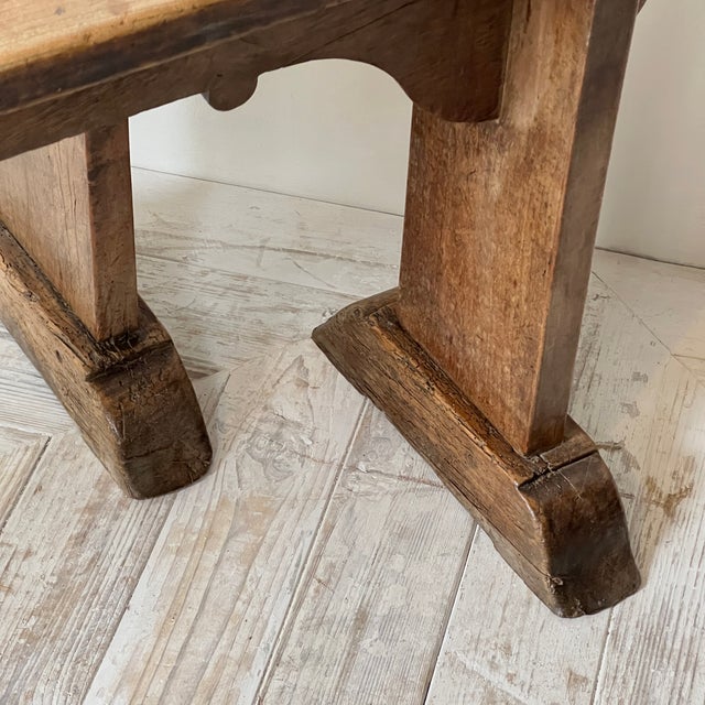 Wood Antique French Fruitwood Benches, 1890s, Set of 2 For Sale - Image 7 of 11