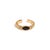 Metal Black Onyx Teardrop Gemstone Adjustable Gold Ring, Size 4 For Sale - Image 7 of 7