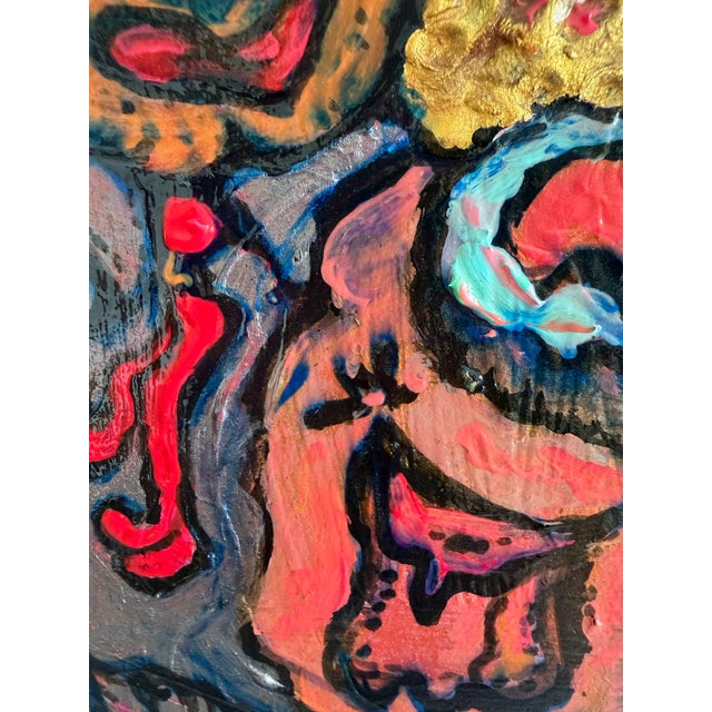 2020s Serg Graff "Little Princess" Original Mixed Media Painting Framed Outsider Art For Sale - Image 5 of 11