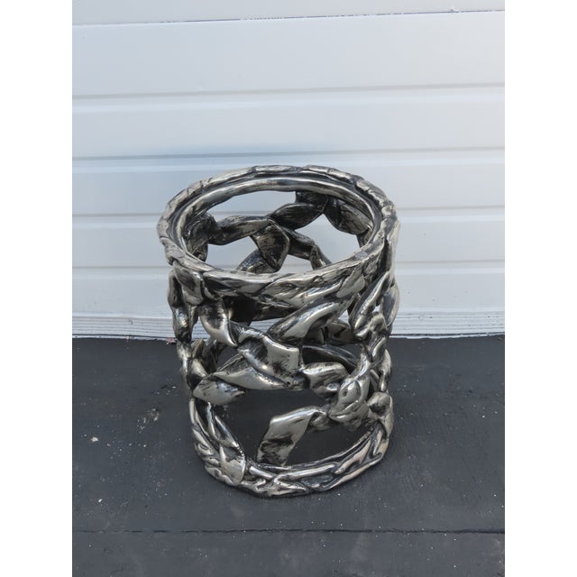 Mid-Century Modern Tony Duquette Style Taffy Mid Century Modern Side End Lamp Table 6424 For Sale - Image 3 of 16