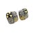 Metal Late 20th Century John Hardy Estate Square Ornate Clip-On Earrings 18k Y Gold + Sterling Silver, A Pair For Sale - Image 7 of 7