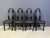 Postmodern design dining chairs with black lacquered wooden frames and faux leather upholstery. 1980s - Italy Very good...
