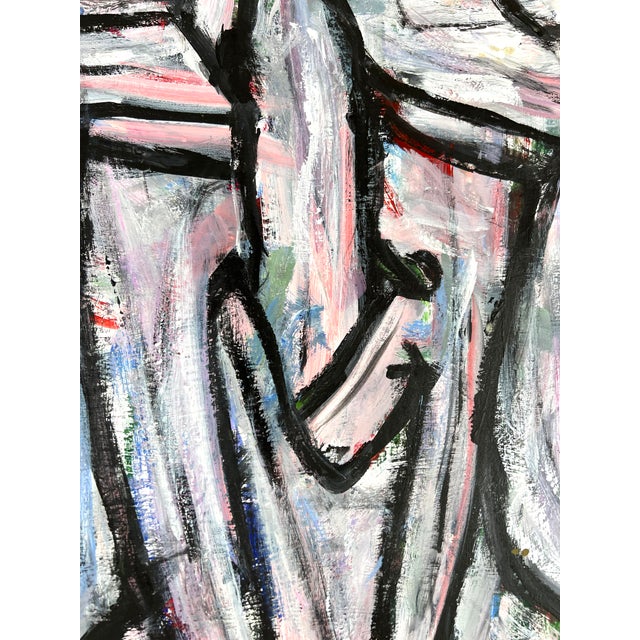 1950s Bay Area Abstract Expressionist Oil on Illustration Board Honora Berg Berkeley by Honora Berg For Sale - Image 5 of 9