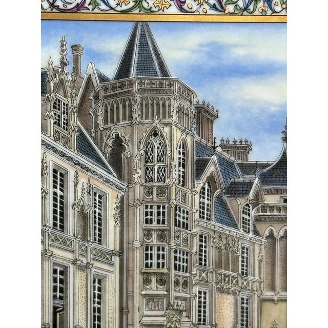 Jean Gradassi, Miniature, France, Polychrome Paiting on Porcelain Plate For Sale - Image 6 of 10