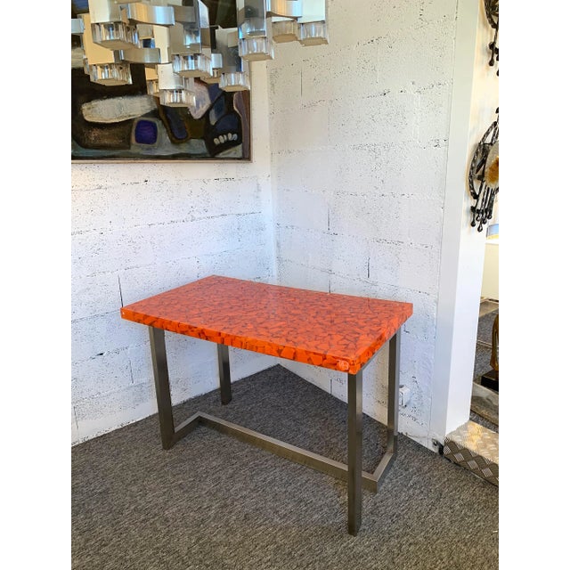 Resin Fractal Inclusion Console Table Desk by Thomas Brant. France 2014 For Sale - Image 10 of 13