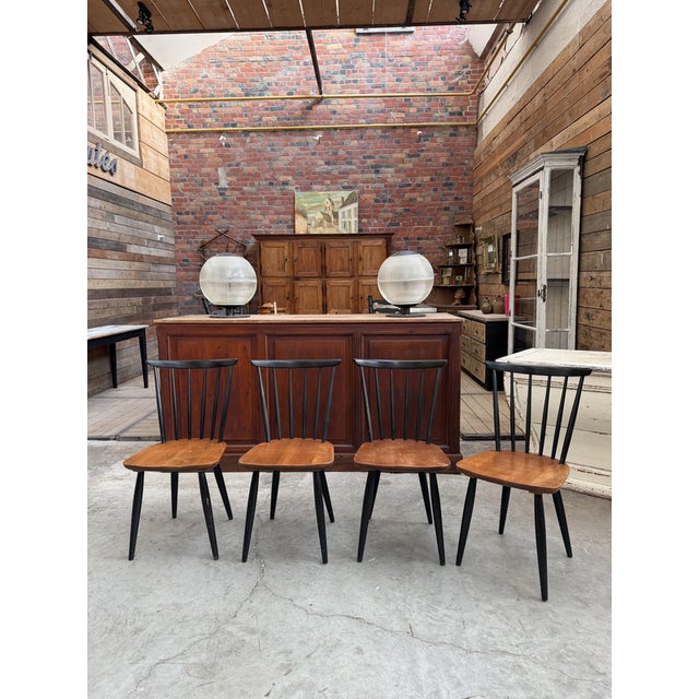 Scandinavian Wooden Chairs, Set of 4 For Sale - Image 4 of 8