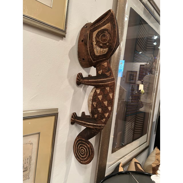 African Hand Carved Animal Wall Sculpture For Sale In Philadelphia - Image 6 of 11