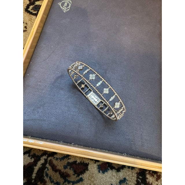 2 Ct Brilliant Cut Diamond Metro Women 14 Kt White Gold Diamond Bangle Bracelet For Sale - Image 10 of 18