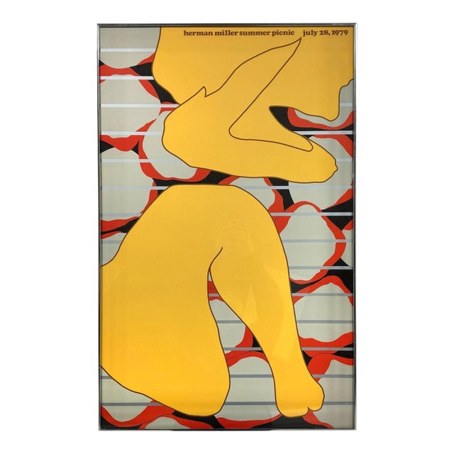 1970s Mid-Century Modern Picnic Poster for Herman Miller by Stephen Frykholm For Sale