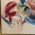 Abstract Mixed-Media Painting in Gold Floater Frame by Eveline Brodsky (Ukrainian-Canadian, B. 1964) For Sale - Image 6 of 12