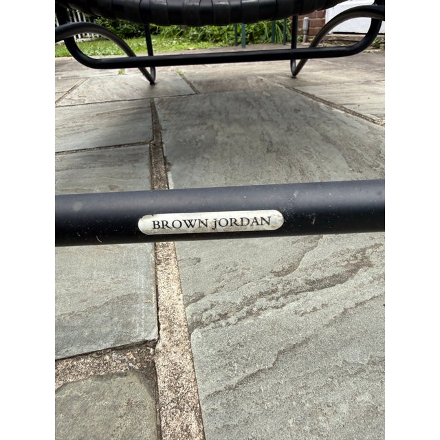 Vintage Brown Jordan Tamiami Vinyl Strap Patio Chaise Lounges, a Pair For Sale - Image 9 of 9