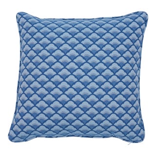 Schumacher Wilhelm 18" Pillow in Blue For Sale