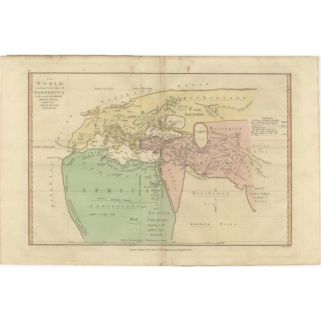 Antique Classical World Map by Wilkinson, 1819 For Sale