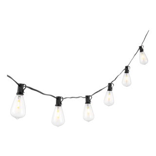 Dorcia, 10 Light 120" Outdoor String Light, Black For Sale