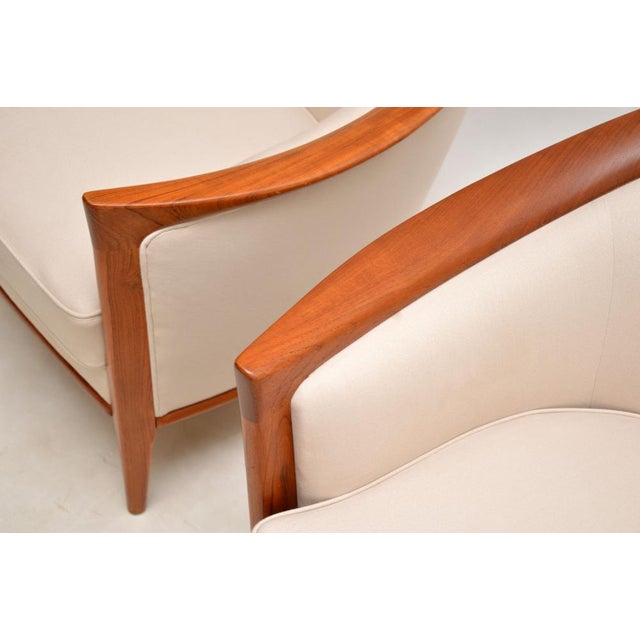 Set of Vintage Swedish Teak Armchairs attributed to Bertile Fidhagen, 1960s For Sale - Image 11 of 12