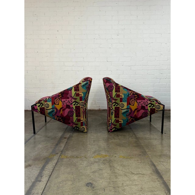 Black 1990s Post Modern Angular Lounge Chair For Sale - Image 8 of 10