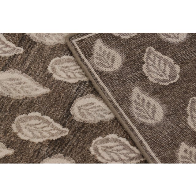Beige Rug & Kilim's Block Print Runner Rug, Rich Brown With Light Floral Patterns For Sale - Image 8 of 10