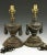 French Country Pair of Hollywood Regency Tassel Urn Metal Finial Lamps, 14.25” High For Sale - Image 3 of 5