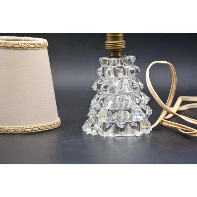 Transparent Charming Table Lamp in Rostrato Murano Glass Vase for Barovier & Toso, 1940s For Sale - Image 8 of 13