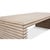 Rustic Stacked-Plank Waterfall Coffee Table in Stone Grey For Sale In Raleigh - Image 6 of 9