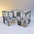 Set of 2 Rectangular Ashtray or Catch-all in Murano by Flavio Poli for Seguso. Totally Transparent Submerged color....