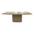 1980s Travertine Rectangular Pedestal Dining Table For Sale