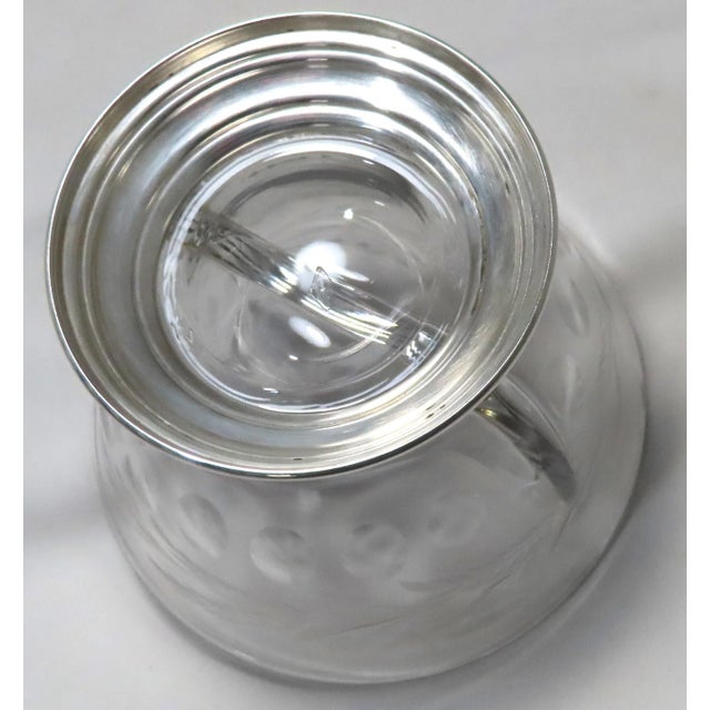 Metal Vintage Sterling Silver & Hand Cut Crystal Condiment Set For Sale - Image 7 of 13