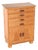 Small Carved Wood Chest of Drawers, 1980s For Sale