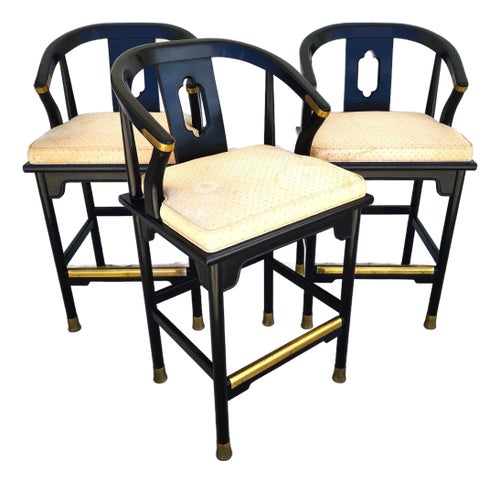 James Mont Ming Asian Bar Stools by Century Furniture