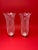 These Baccarat crystal hurricanes are elegant and in excellent condition. 10” tall to top of scallop rim, silver base is...