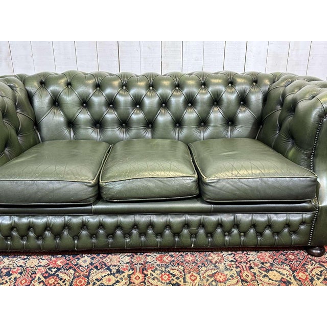 Chesterfield Leather 3-Seater Sofa, 1970s For Sale - Image 18 of 18