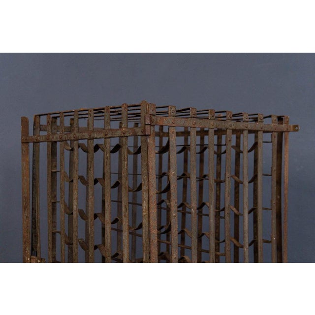 Paint Vintage Steel Wine Rack For Sale - Image 7 of 18