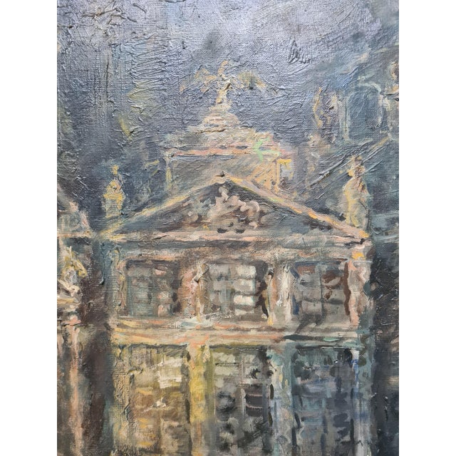 Baroque Alain Menghini, Baroque Buildings, Oil Painting on Canvas, Late 20th Century For Sale - Image 3 of 8