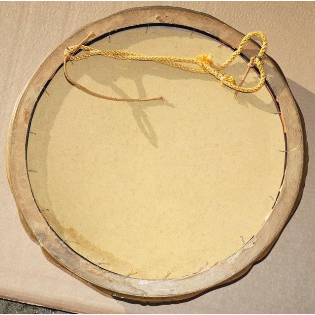 Vintage French Original Paint Convex Butlers Wall Mirror, 1940s For Sale - Image 10 of 12